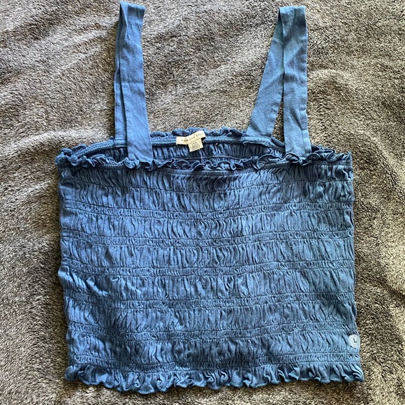 American Eagle Ruffled Tank Crop Top - Picture 2 of 4